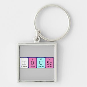 House periodic table keyring