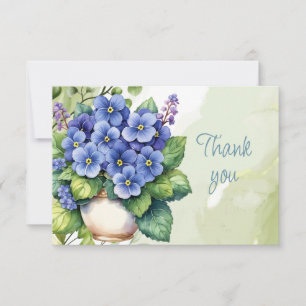 House Plant Flowers African Violet Thank You Card