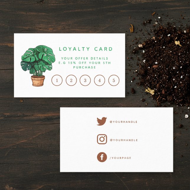House plant shop loyalty card. card (House plant shop loyalty card.)