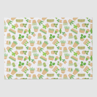 House Plants Cactus on White Tissue Paper