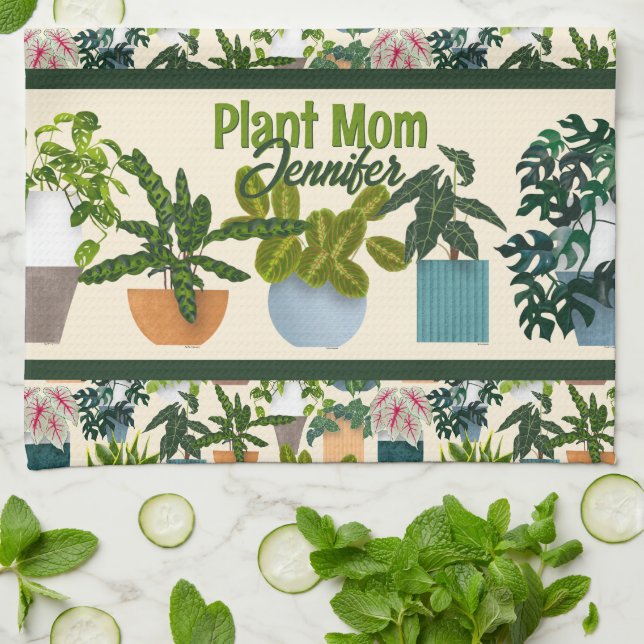 House Plants Kitchen Towel (Folded)