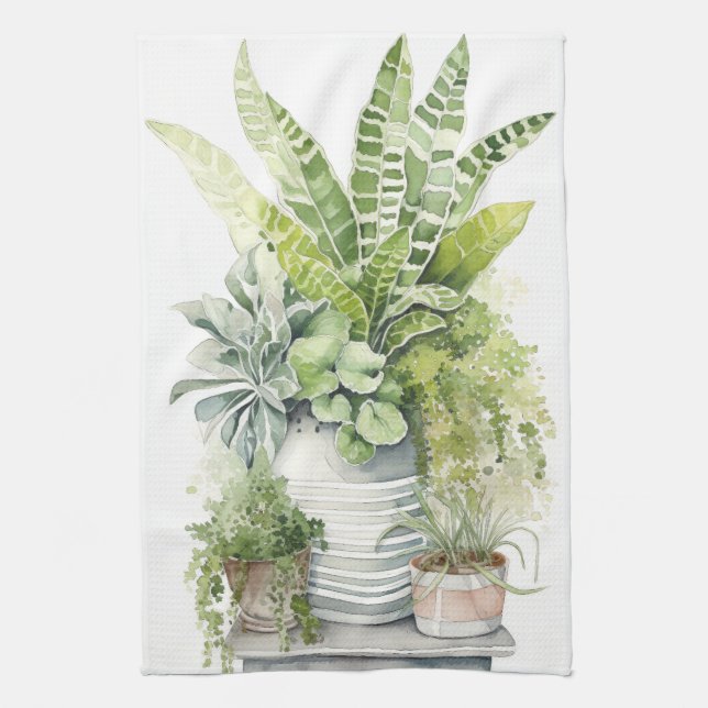 House Plants Kitchen Towel (Vertical)