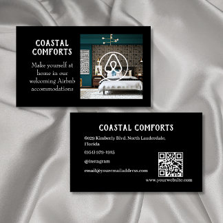 House Rental Airbnb QR code | CHECK DESCRIPTION Business Card