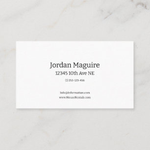 House Rental Business Card