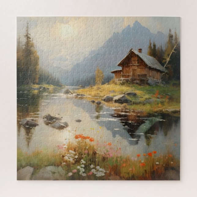 House River Landscape Jigsaw Puzzle (Vertical)