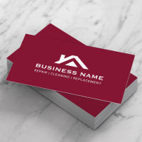 House Roof Logo Real Estate Realtor Burgundy Red