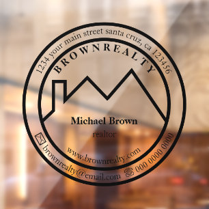 House Roof Real Estate Agent Architecture business Window Cling