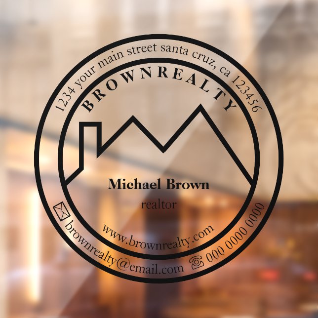 House Roof Real Estate Agent Architecture business Window Cling (Sheet 2)