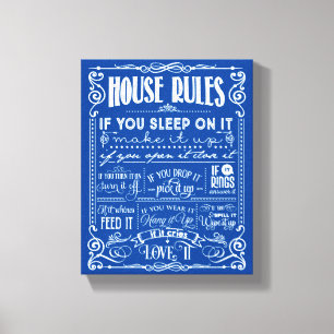 House Rules Decorative Canvas Print