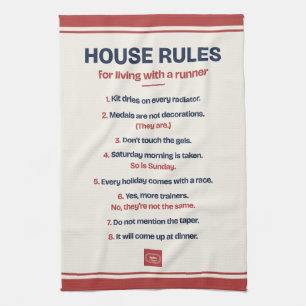 House Rules for Living with a Runner Tea Towel