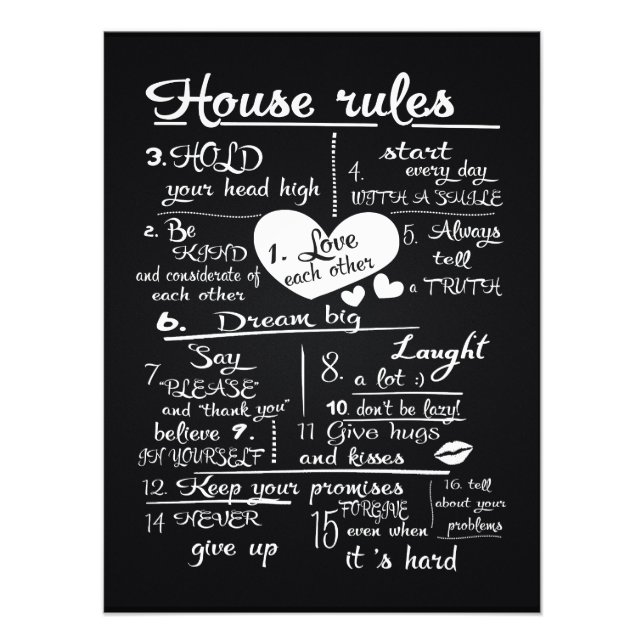 House Rules  Photo Print (Front)