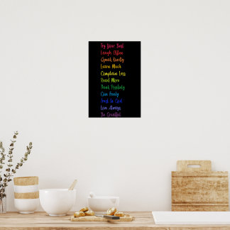 House Rules Positivity Poster