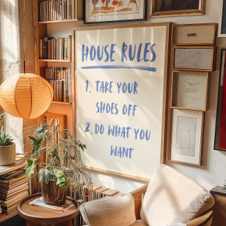 House Rules Poster | Home Decor Print