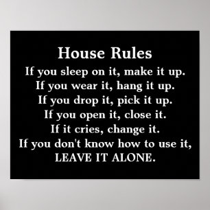 House Rules - poster print