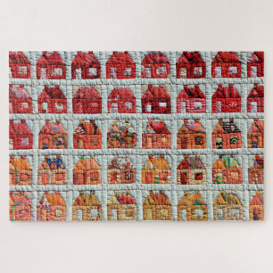 House Schoolhouse Quilt Photo Jigsaw Puzzle