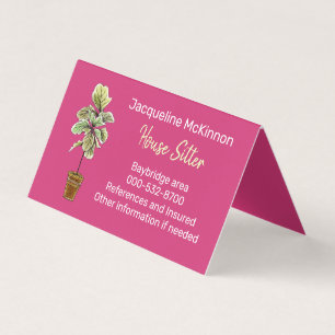House Sitter Potted Fiddleleaf Fig Standing Business Card