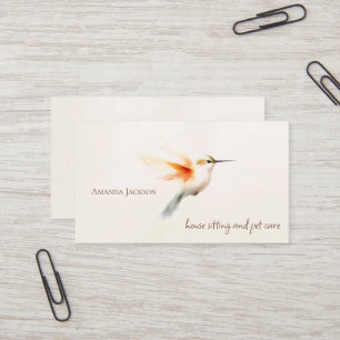 House Sitting Pet Sitting Hummingbird Cards