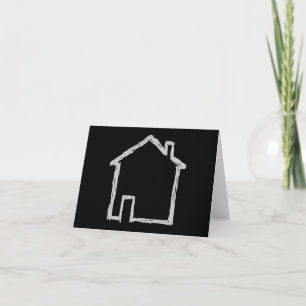 House Sketch. Gray and Black. Card