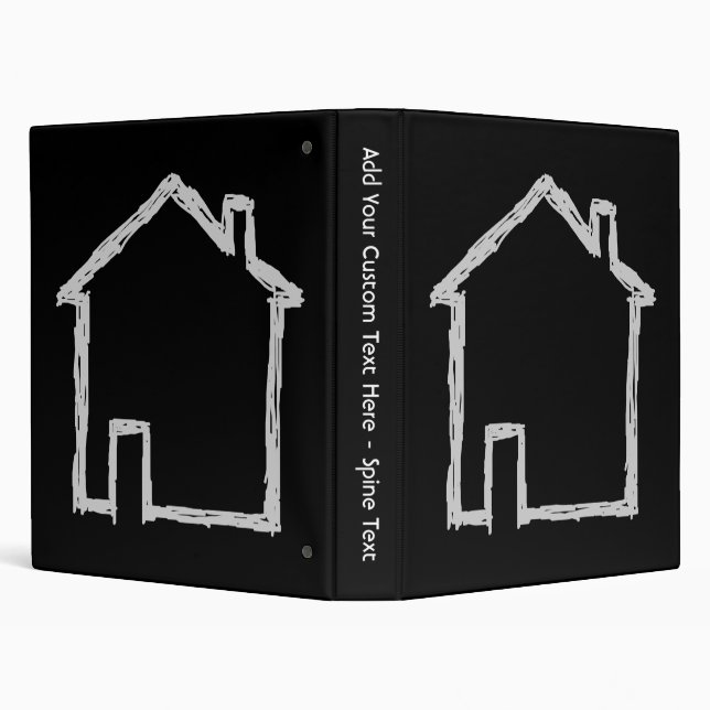 House Sketch. Grey and Black. Binder (Background)