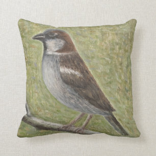 House Sparrow 2008 Throw Pillow