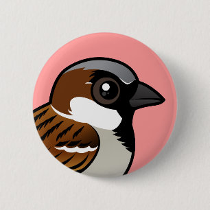 House Sparrow 2 Inch Round Button