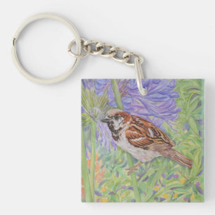 House Sparrow Keychain