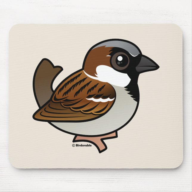 House Sparrow Mouse Pad (Front)