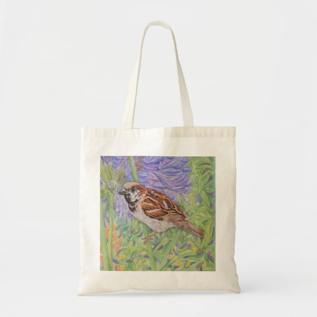 House Sparrow Tote Bag (Front)