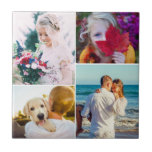 House Tile 4 Photos Rounded<br><div class="desc">Personalized 4 rounded photos ceramic wall tile to be used in your kitchen or bathroom.</div>