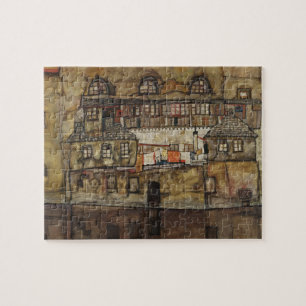 House Wall on River by Egon Schiele Jigsaw Puzzle