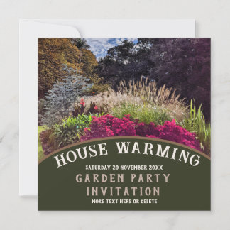 House Warming Colourful Garden Party Invitation