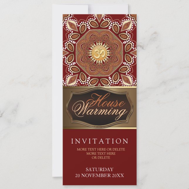 House Warming Om Earth Party Invitation (Front)