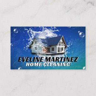 House water splash cleaning service Business Card