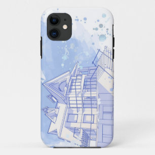 house: watercolor draw iPhone 11 case