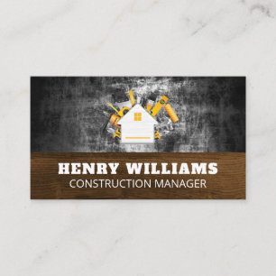 House with Construction Tools  Business Card