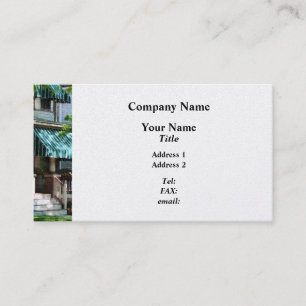 House With Green Striped Awnings - Platinum Business Card