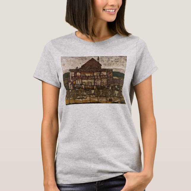 House with Shingle Roof by Egon Schiele T-Shirt (Front)