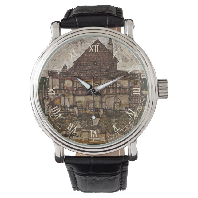 House with Shingle Roof by Egon Schiele Watch (Front)