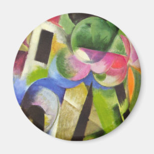House with Trees by Franz Marc, Vintage Fine Art Magnet