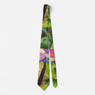 House with Trees by Franz Marc, Vintage Fine Art Tie
