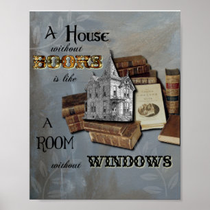 House without Books Collage Art Poster or Print