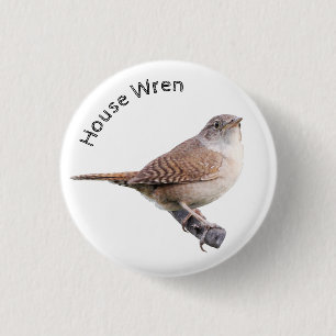 House Wren 1 Inch Round Button
