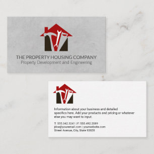 House Wrench and Hammer Saw   Repair Business Card