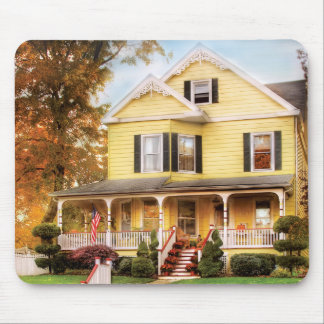 House - Yellow Lace - Dream House Mouse Pad