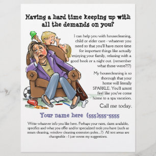 Housecleaning flyer (fully customizable)