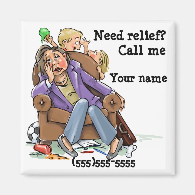 Housecleaning service reminder magnet custom (Front)