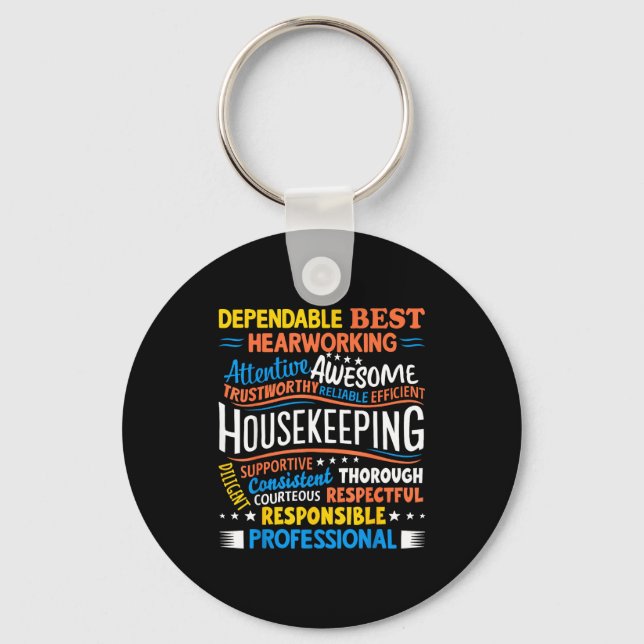 Housekeeng Appreciation Environmental Services Wee Keychain (Front)