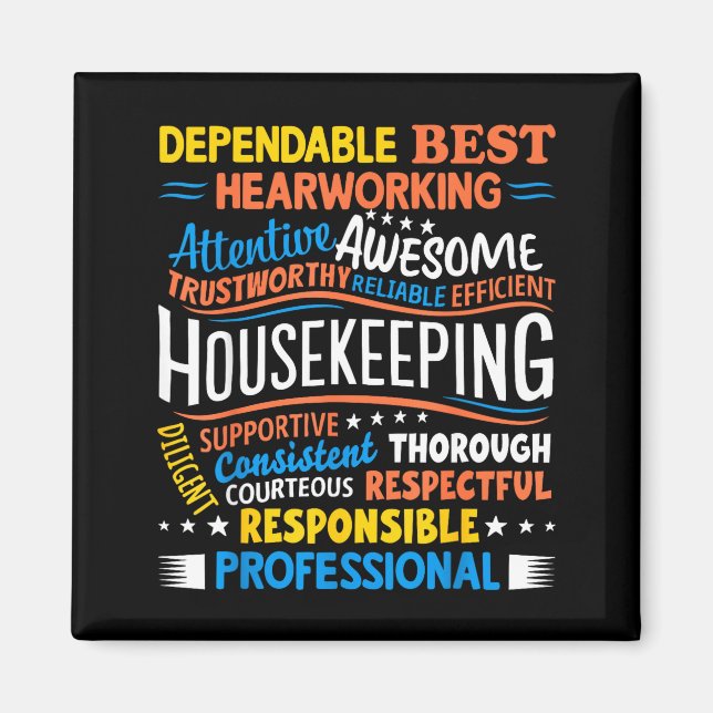 Housekeeng Appreciation Environmental Services Wee Magnet (Front)