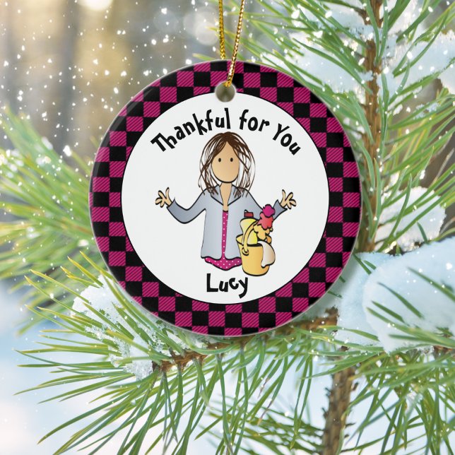 Housekeeper Christmas Appreciation Gift  Ceramic Ornament (Creator Uploaded)