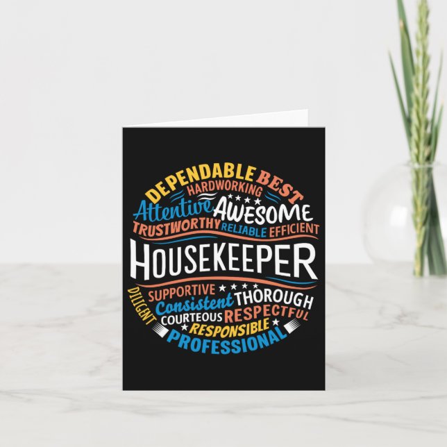 Housekeeper Gifts Funny Housekeeping Week Apprecia Card (Front)